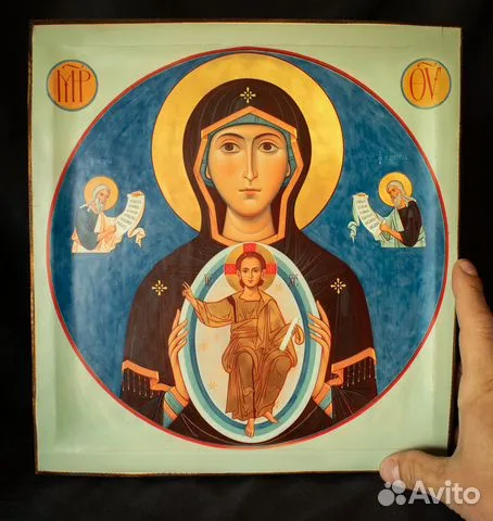 В подарок: Богоматерь Знамение. Икона деревянная