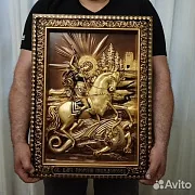 Икона Резная Георгий Победоносец в подарок — фотография 2