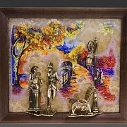 В подарок: Ключница «Вечерняя прогулка. Мост» с подсветкой и бронзой — фотография 5