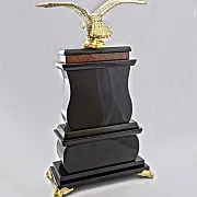 Ручная работа: Часы «Орёл» с яшмой и долеритом, 160×75×275 мм — фотография 2