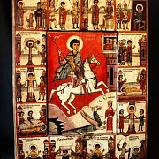 Икона Чудо Георгия о змие (с клеймами) в подарок — фотография 1