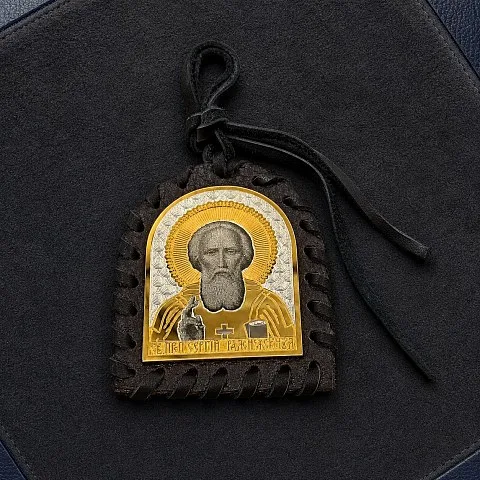 Икона Сергия Радонежского в машину. — красивый подарок