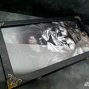 Нарды под стеклом «Львиное сердце» в подарок — фотография 6