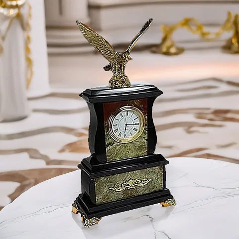 Настольные часы «Орел» из яшмы, 150×70×285 мм — красивый подарок