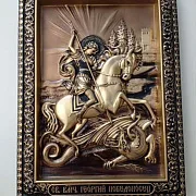 Икона Резная Георгий Победоносец в подарок — фотография 4