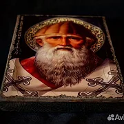 Икона Спиридона Тримифунтского. Ручная работа — красивый подарок — фотография 3