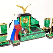 Подарочный письменный набор из малахита "Орел". Златоуст — фотография 7