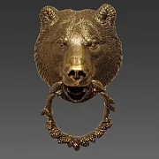 Бронзовая дверная ручка «Медведь» в подарок — фотография 2