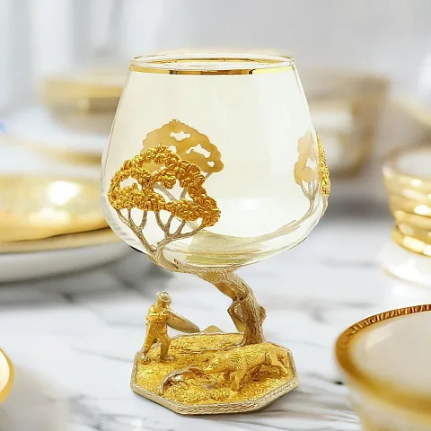 Бокал для коньяка «Охота на волка» — красивый подарок