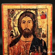 Икона "Христос Вседержитель" дерево, ручная работа — оригинальный подарок — фотография 7