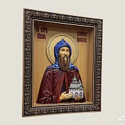 На память: Святой Даниил Московский икона резная — фотография 2