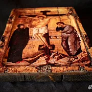 Икона "Распятие Иисуса Христа " +подставка — оригинальный подарок — фотография 3