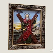 На память: Святой Апостол Андрей икона резная из дерева — фотография 2
