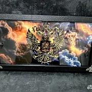 Подарочные нарды под стеклом «Держава» — фотография 5