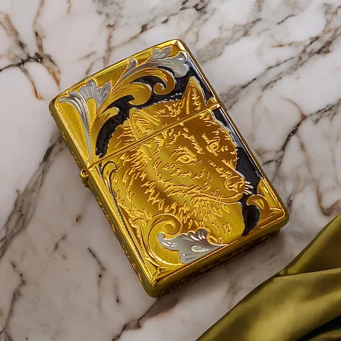 Подарочная сувенирная зажигалка Zippo "Вожак и стая"