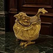 Бронзовая шкатулка «Курица» — красивый подарок — фотография 1