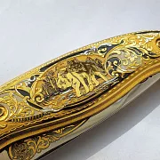 Подарочный складной нож «Пара волков» №2 — фотография 2