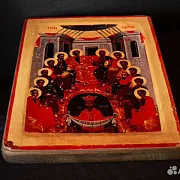 Икона деревянная "Сошествие Святого Духа" — красивый подарок — фотография 3
