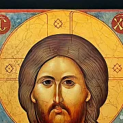 На память: Икона "Христос Вседержитель" дерево, ручная работа — фотография 3