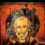 В подарок: Св. Николай Чудотворец. Икона. Дерев — фотография 6