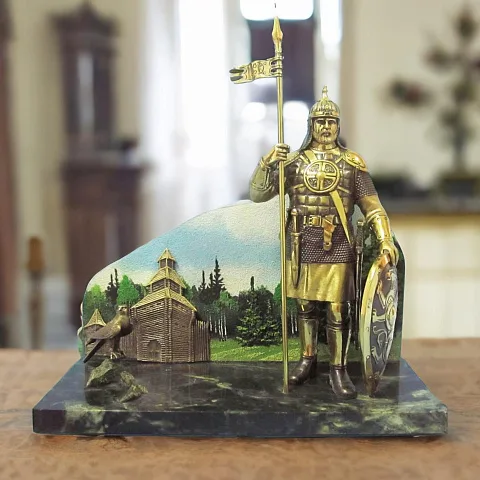 На память: Композиция «Русь изначальная» (Витязь) из бронзы