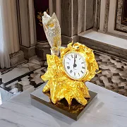 Настольные часы с совой на долерите — красивый подарок — фотография 1