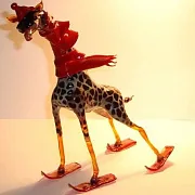 Ручная работа: Фигурка «Жираф с шарфом» из стекла — фотография 4