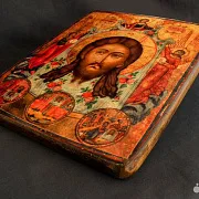 Икона деревянная "Спас Нерукотворный" — необычный подарок — фотография 10