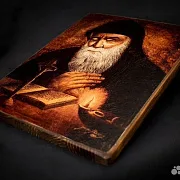 Икона "Монах Шарбель" дерево, ручная работа — красивый подарок — фотография 4