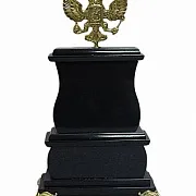 Настольные часы «Герб» из тигрового глаза и долерита — необычный подарок — фотография 2