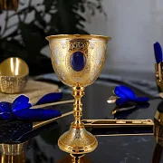 На память: Кубок для вина "Лазурит". Златоуст — фотография 1