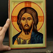 Икона "Христос Вседержитель" дерево, ручная работа — необычный подарок — фотография 1