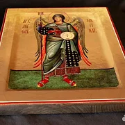 Икона деревянная "Св. Архангел Гавриил" — необычный подарок — фотография 3