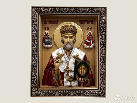 Святой Николай Чудотворец икона из дерева — необычный подарок