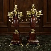 В подарок: Подсвечники «Радуга» из латуни, бронзы и яшмы — фотография 1