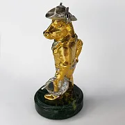 На память: Статуэтка «Бык-ковбой» из бронзы с позолотой — фотография 4