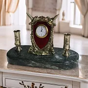 Бронзовые часы «Наградные с мечами с п/п» — красивый подарок — фотография 1